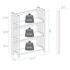 3-Shelf Folding Stackable Bookcase 27.5" Wide-Natural, , alternate image number null