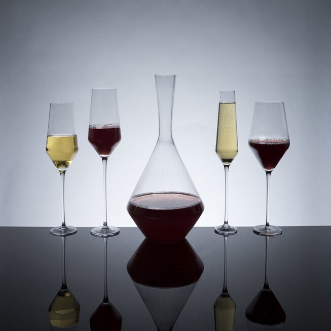 Angled Crystal Champagne Flutes, , alternate image number null