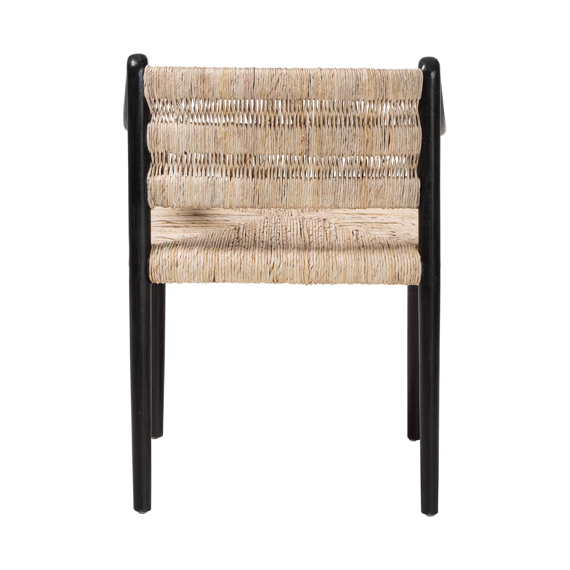 Onda Handwoven Seagrass Dining Chair, BLACK, alternate image number 4