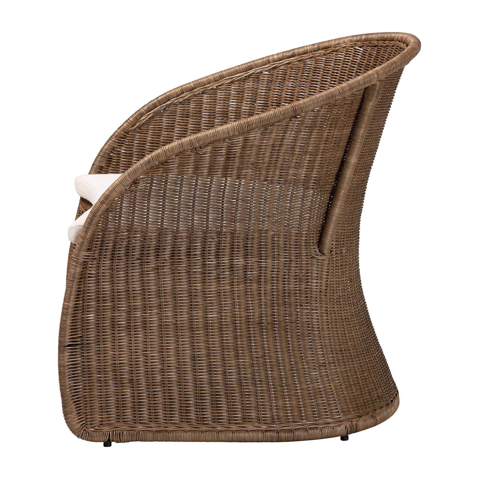 Kintamani Bohemian Greywashed Rattan Accent Chair, GREYWASHED, alternate image number 3