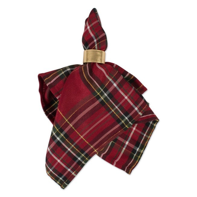 Holiday Metallic Plaid Napkin, Set of 6, , alternate image number 3