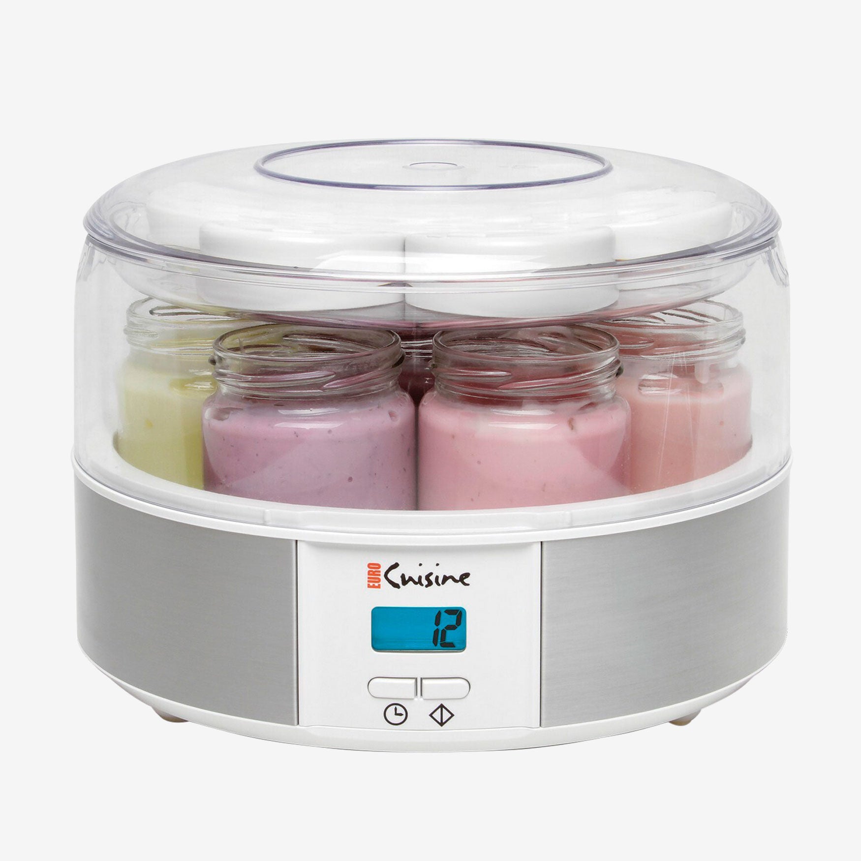 Euro Cuisine Electric Digital Automatic Yogurt Maker with 7 Glass Jars, , alternate image number 3