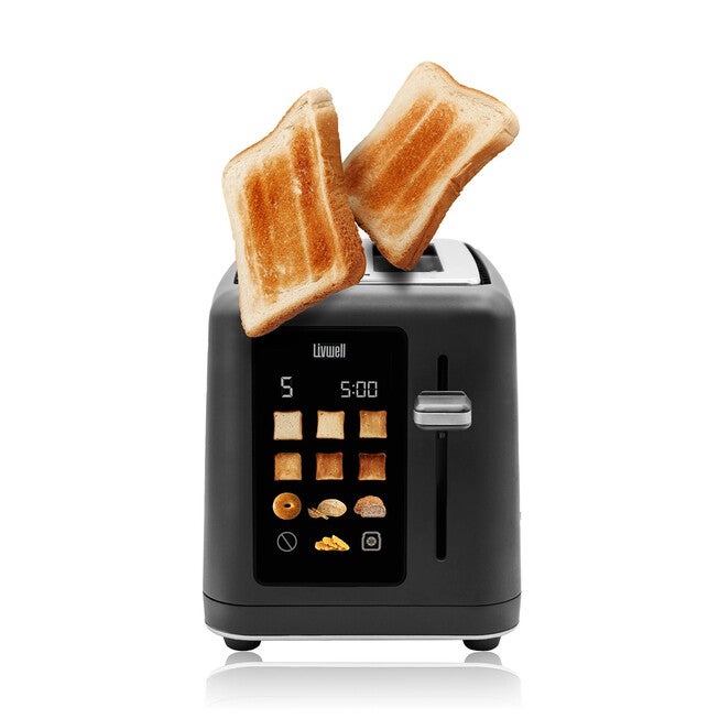 Livwell Matte Black 2-Slice Smart Touch Toaster, MATTE BLACK, alternate image number null