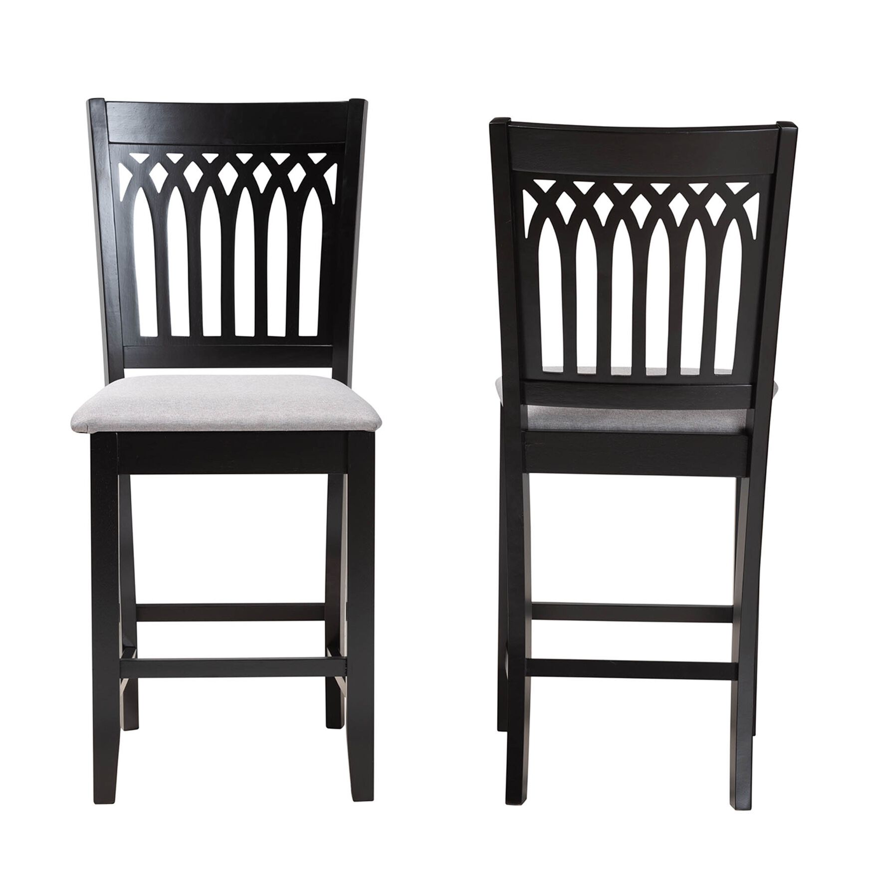 Genesis Modern Beige Fabric And Dark Brown Finished Wood 2-Piece Counter Stool Set, , alternate image number 8