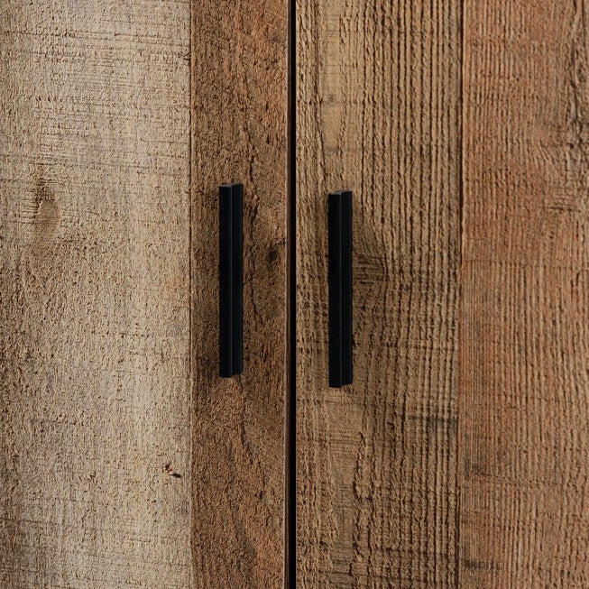 Cyrille Farmhouse Rustic Finished Wood 4-Door Shoe Cabinet Furniture, , alternate image number null