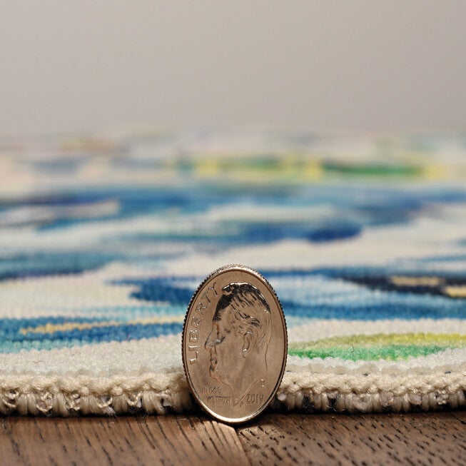 Washable Ellis Ivory/Blue Rug, , alternate image number null