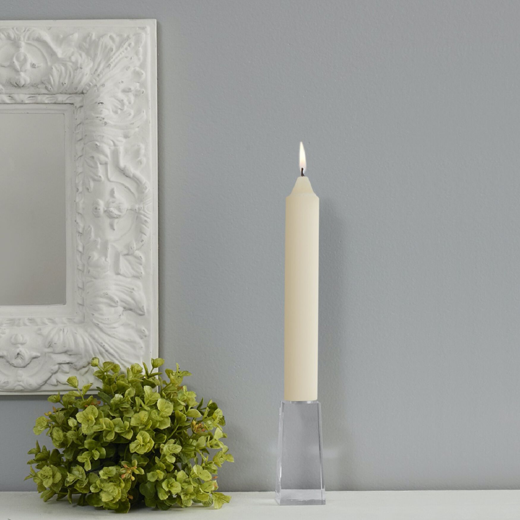 Smooth Collenette 9 inch Ivory Unscented Taper Candle, Box of 4, , on-hover image number 1