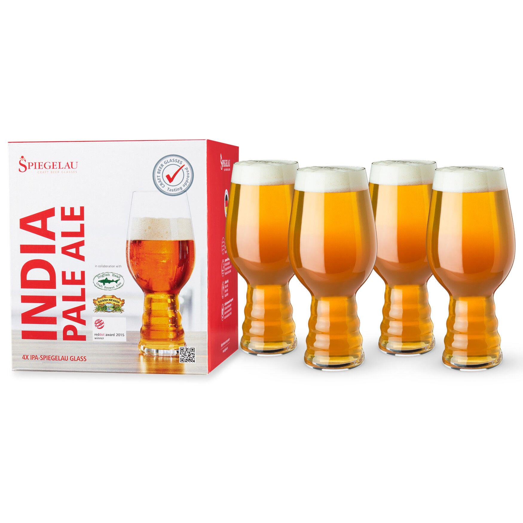 19.1 Oz Ipa Glass (Set Of 4), CLEAR, hi-res image number 0