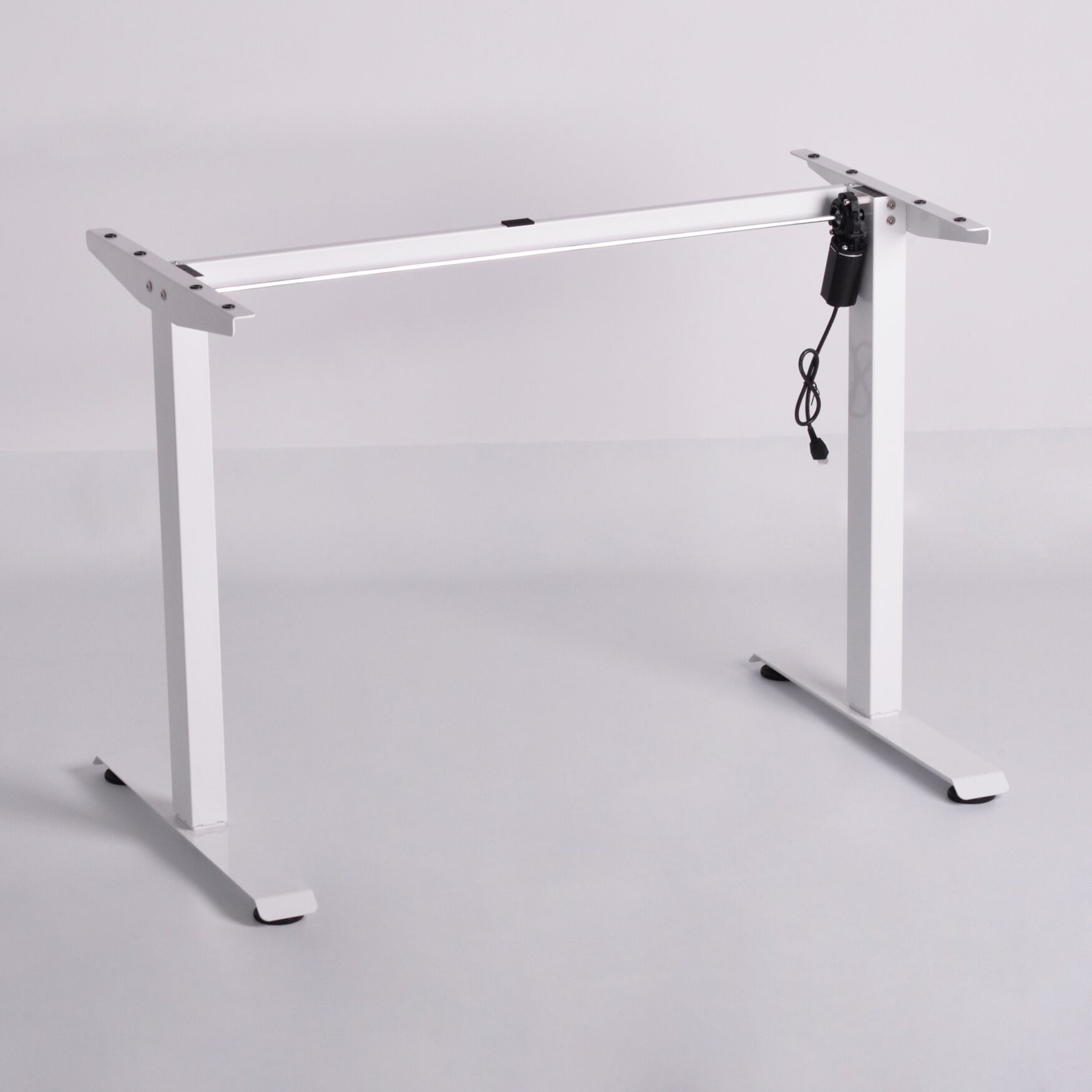 Electric Height adjustable Standing Desk, WHITE, alternate image number 4