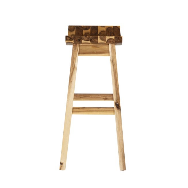 Archer Natural Saddle Barstool Backless Stools, , alternate image number 2