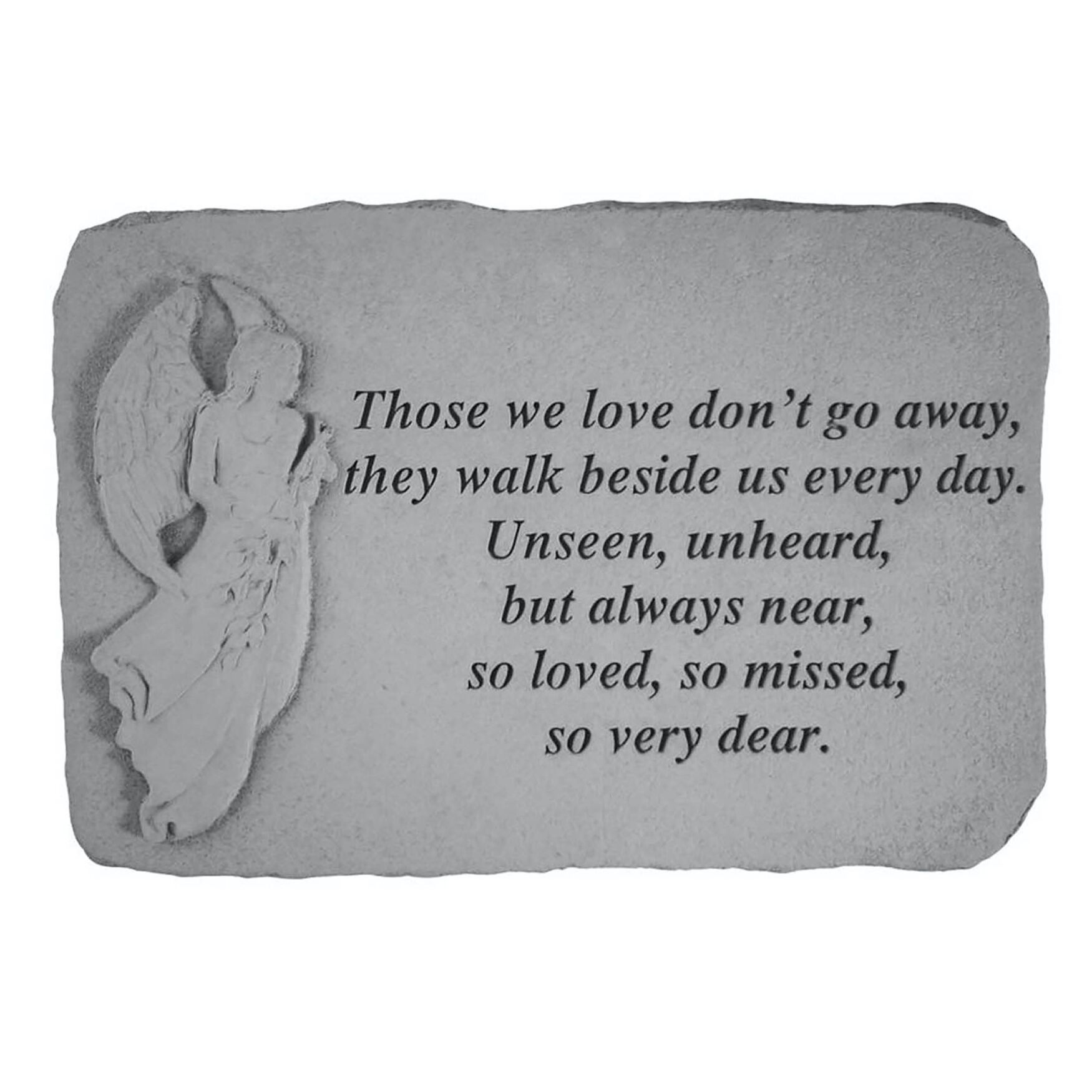 Those We Have Held w/ Standing Angel Garden Memorial Stone, GREY, hi-res image number 0
