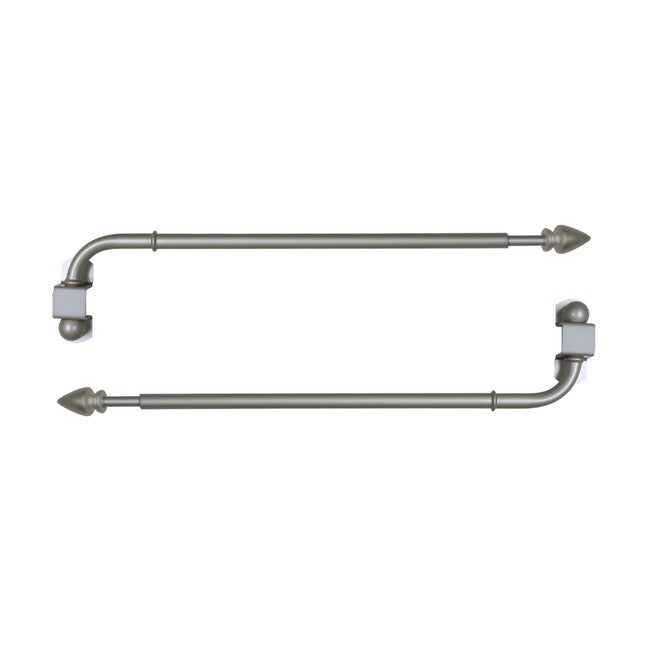 Arrow Window Curtain Swing Arm Pair Window, PEWTER, hi-res image number 0