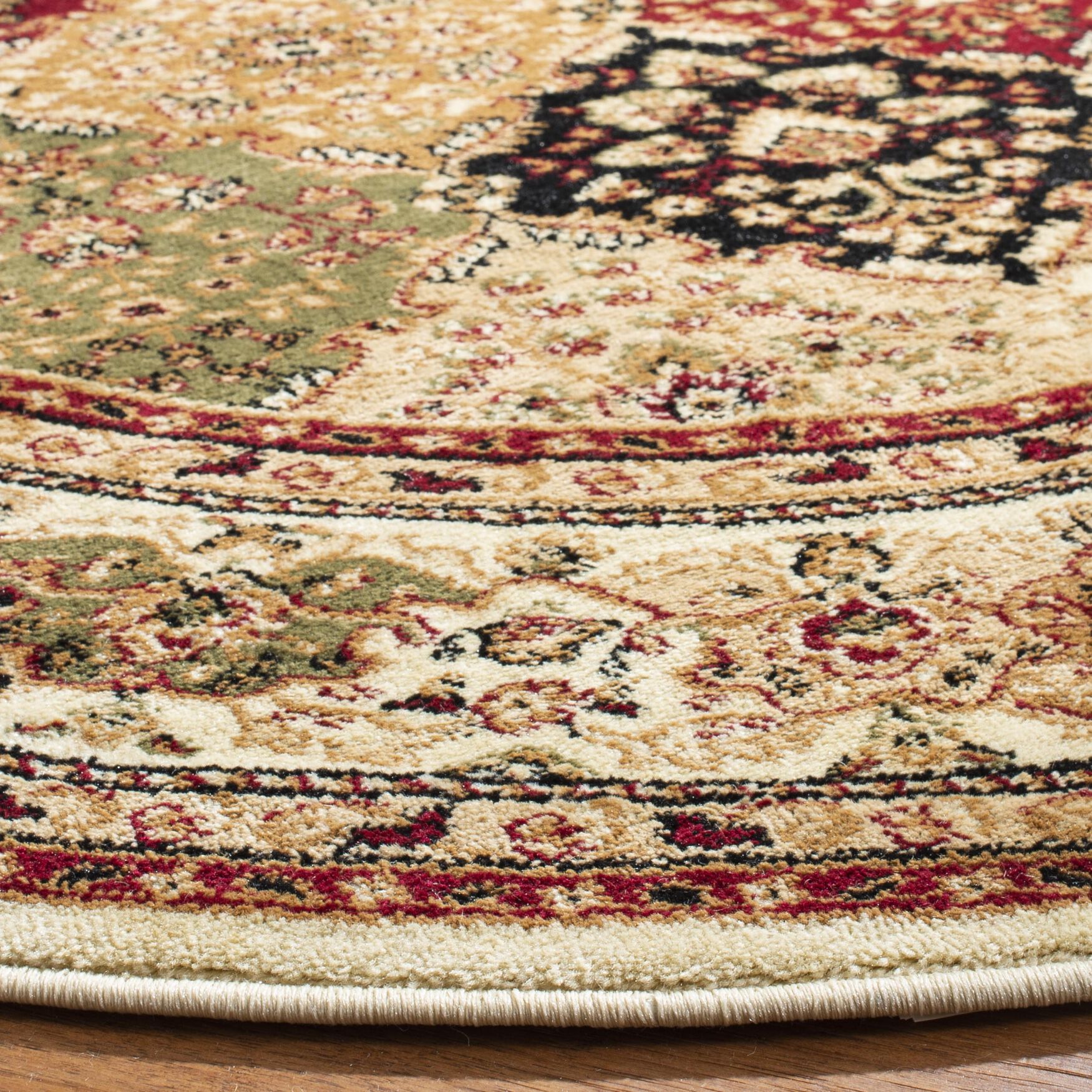 Lyndhurst 221 Multi / Ivory 8' X 8' Round Round Rug, , alternate image number 2