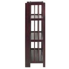 3-Shelf Folding Stackable Bookcase 27.5" Wide-Espresso, , alternate image number null