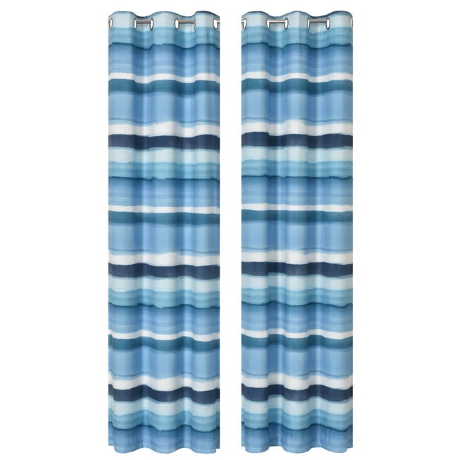Balboa 84 Inch Grommet Panel Pair, BLUE, alternate image number null