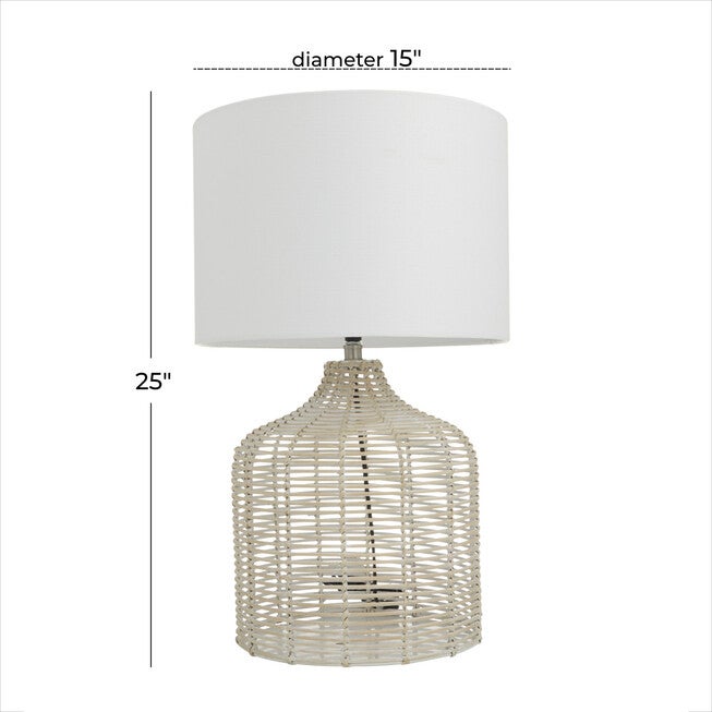 Beige Coastal Table Lamp, , alternate image number 6