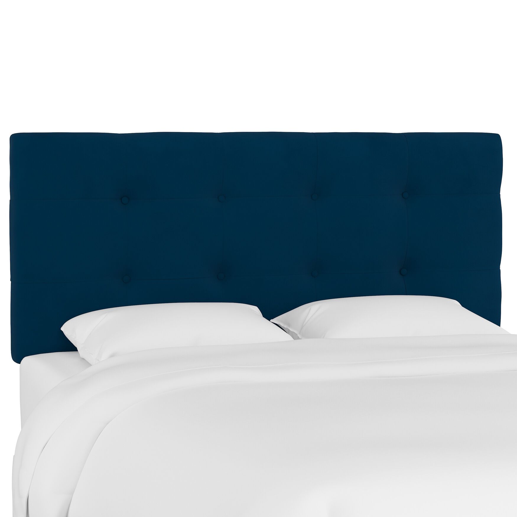 Microsuede Tufted Headboard, PREMIER NAVY, hi-res image number 0
