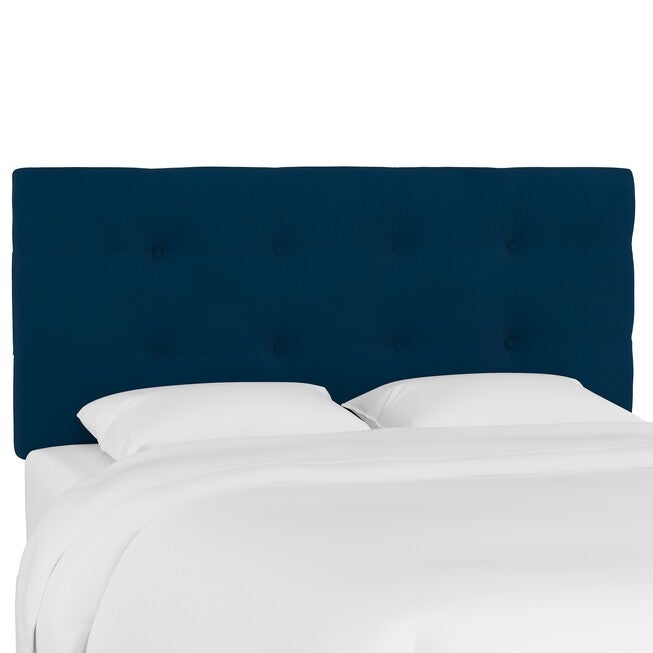 Microsuede Tufted Headboard, PREMIER NAVY, hi-res image number 0
