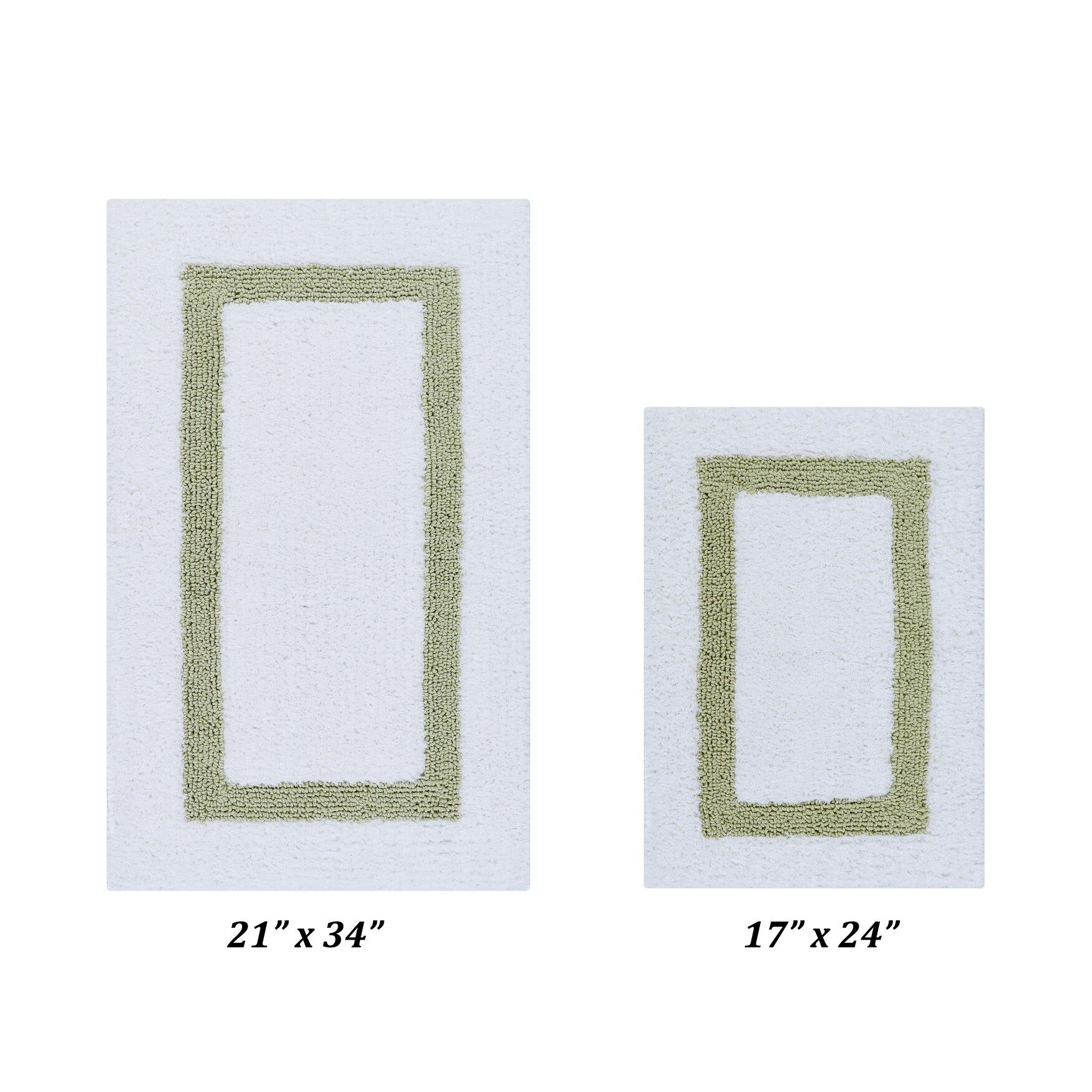 Hotel Collectionis Bath Mat Rug 2 Piece Set (17 inches x 24 inches | 21 inches x 34 inches), WHITE SAGE, hi-res image number 0