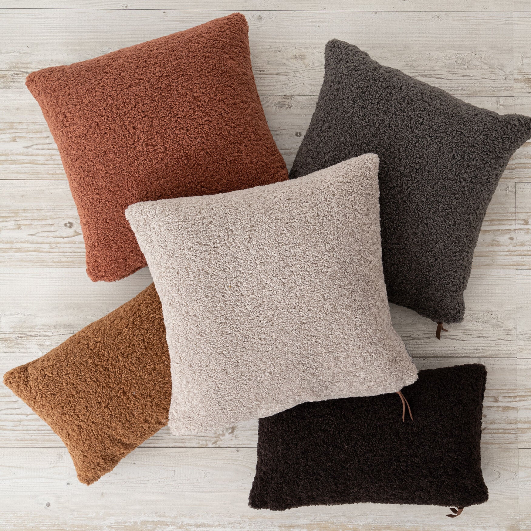 Teddy Sherpalux Plush Solid Square Pillow, , alternate image number 5