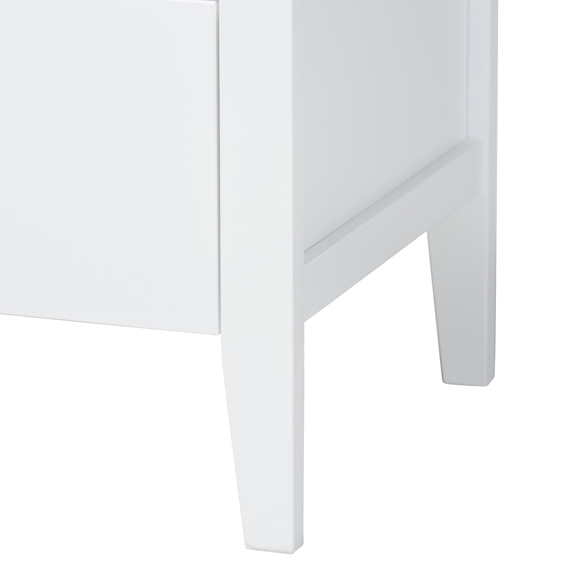 Lara Nightstand, WHITE, alternate image number 6