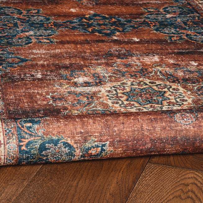 Washable Foster Russet/Ivory Rug, , alternate image number null