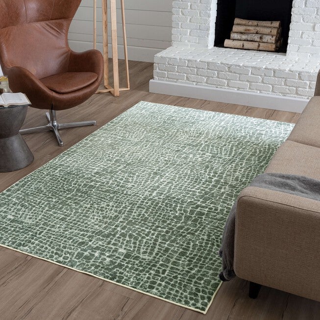 Crocodile Skin Area Rug, , alternate image number null