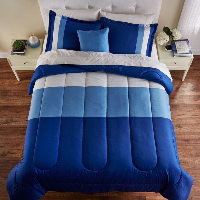 BH Studio Colorblock Comforter, BLUE, hi-res image number 0
