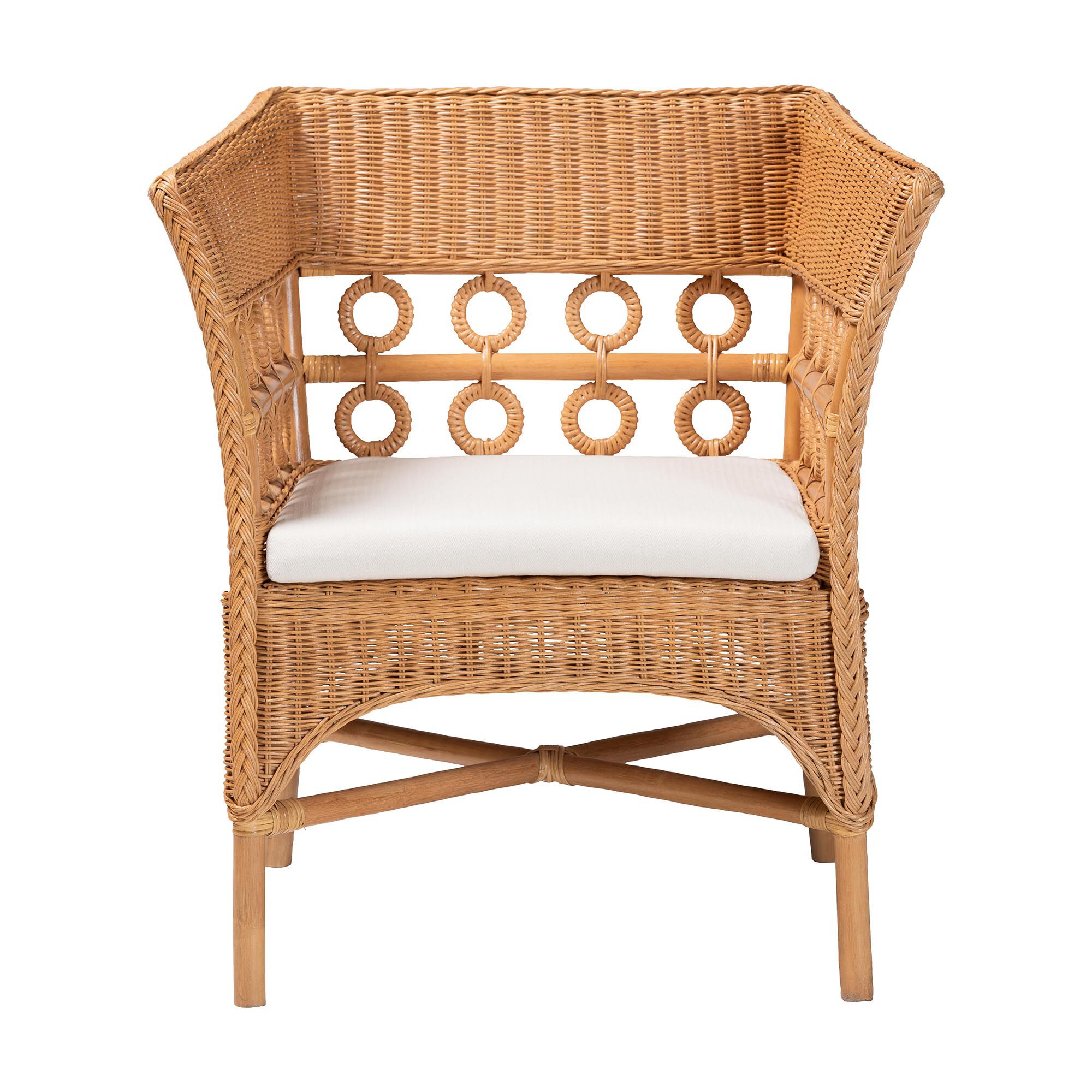 bali & pari Oxford Bohemian Light Honey Rattan Arm Chair, LIGHT HONEY, alternate image number 2
