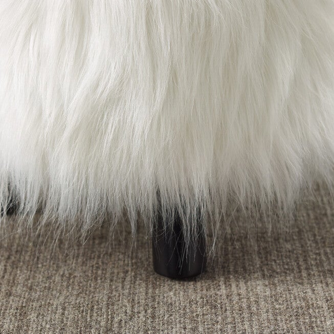 Faux Fur Foot Stool, , alternate image number 10