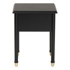 Nightstand front close-up of drawer hardware