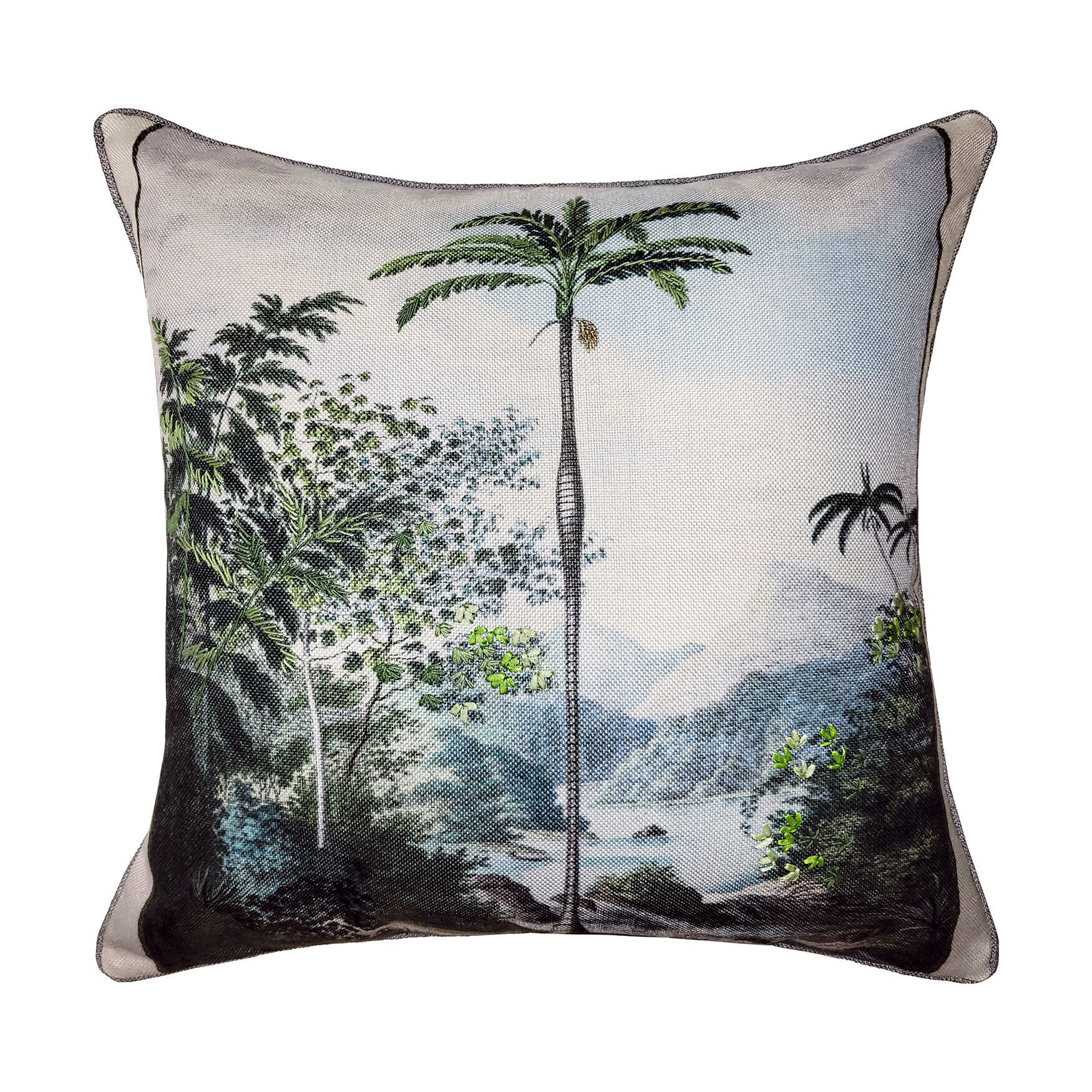 New York Botanical Garden&reg; Tropical Paradise Pillow Dec Pillow, LIGHT BLUE, hi-res image number 0