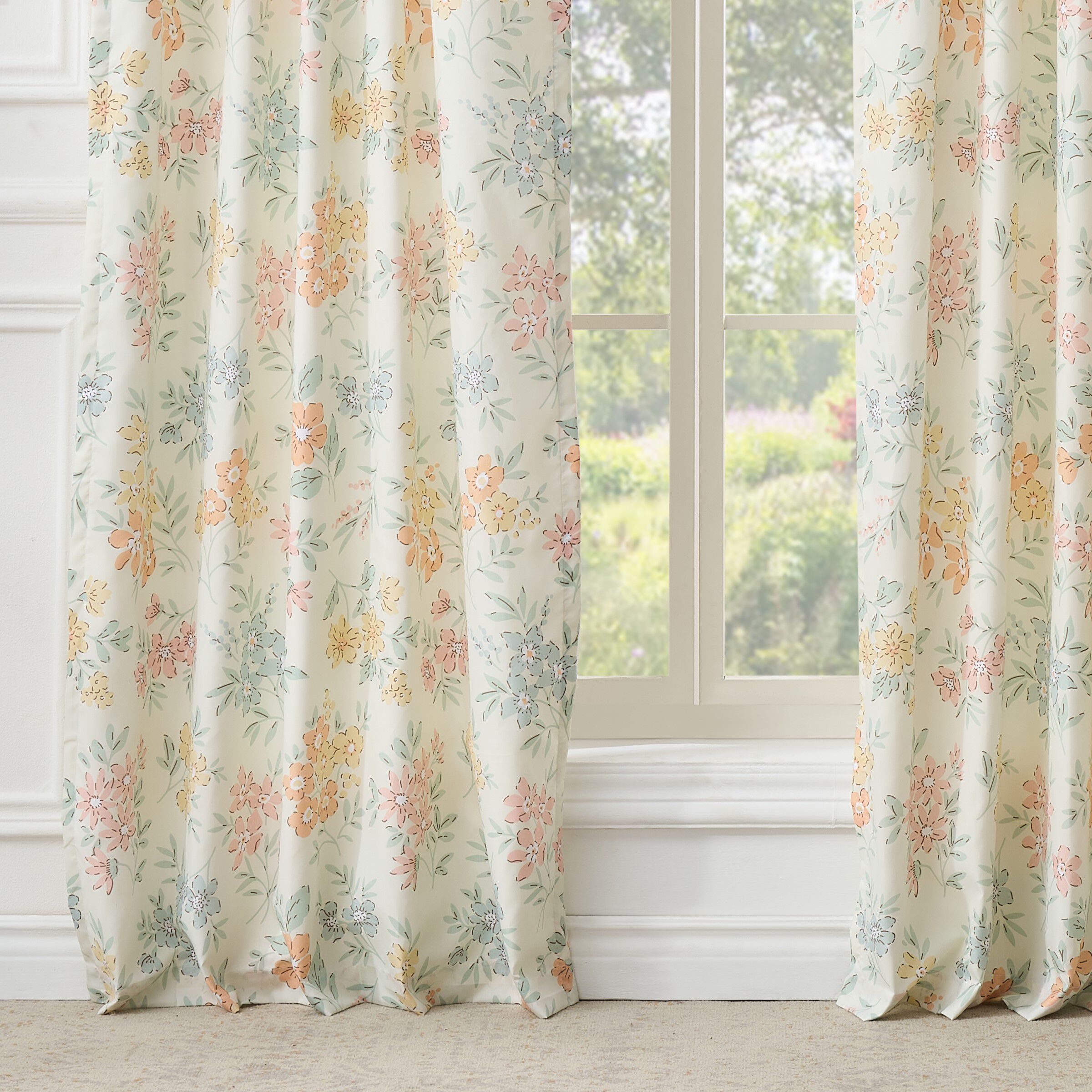 Greenland Home Fashions&trade; Chloe Window Curtain Panels, Set of 2, PASTEL, hi-res image number 0