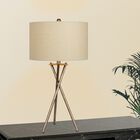 31" Rusted Silver Metal Table Lamp, SILVER, hi-res image number null