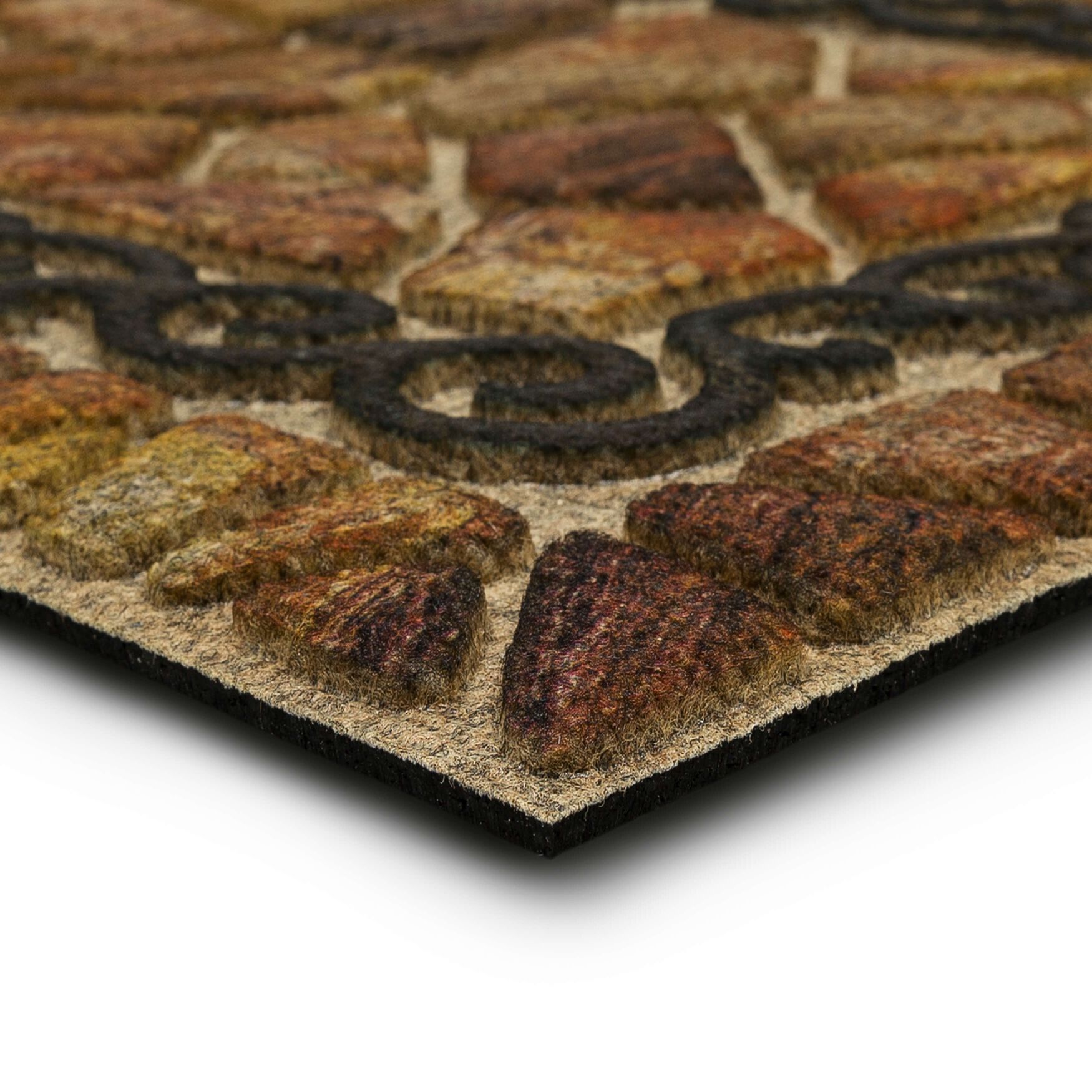 Scroll And Stone Brown 1' 6 inches X 2' 6 inches, , on-hover image number 1