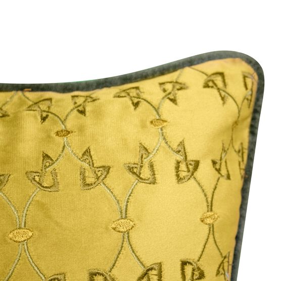 Velvet Patchwork Embroidered Decorative Pillow , , alternate image number null