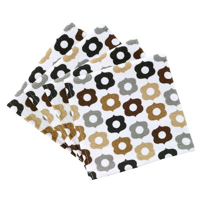 Pigment Print Dual Woven Dish Cloth, Four Pack, BULB NEUTRAL, hi-res image number null