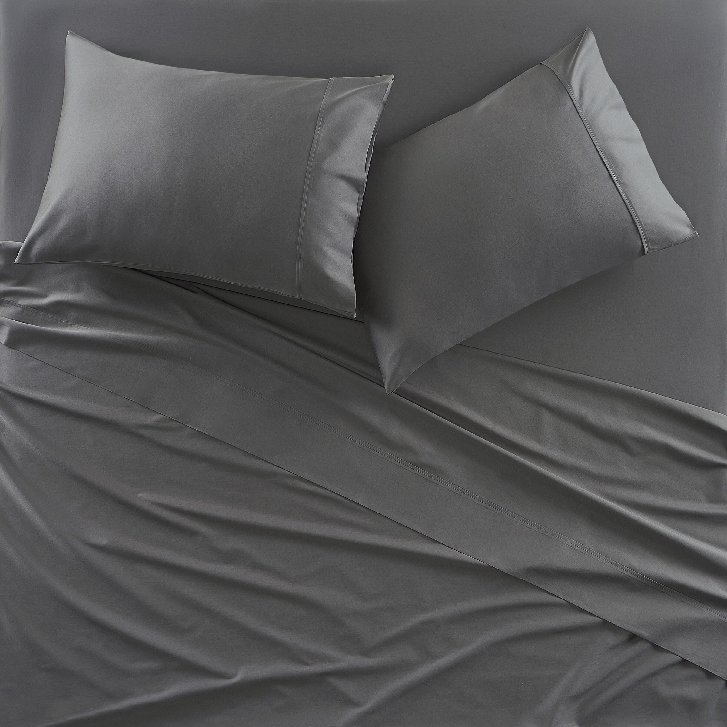 PREMIER SATEEN PILLOW CASE PAIR, GRAPHITE, alternate image number 1