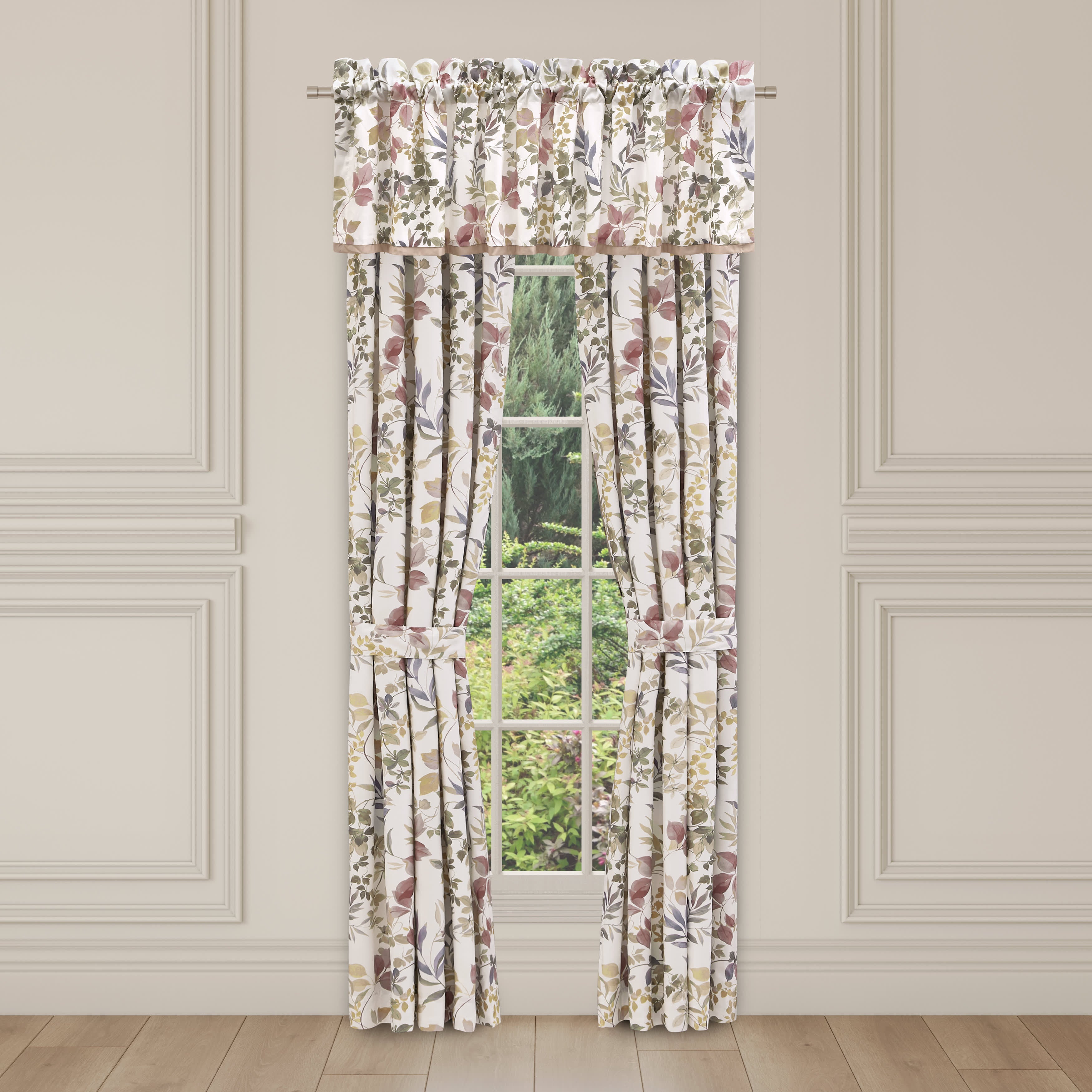 Rosewood 84 Inch Window Panel Pair, ROSE, alternate image number 1
