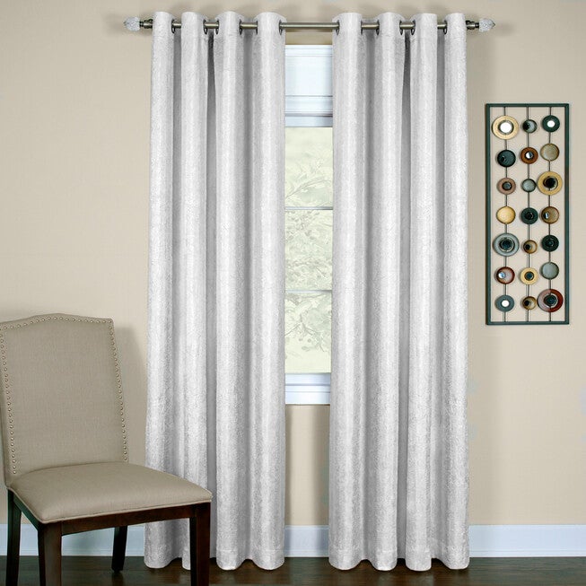 Taylor Crushed Solid Blackout Grommet Panel, WHITE, hi-res image number null