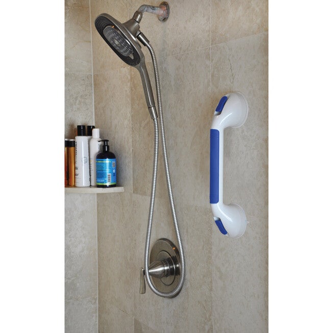 16 1/4 inchesL Suction Grab Bar, WHITE BLUE, hi-res image number null