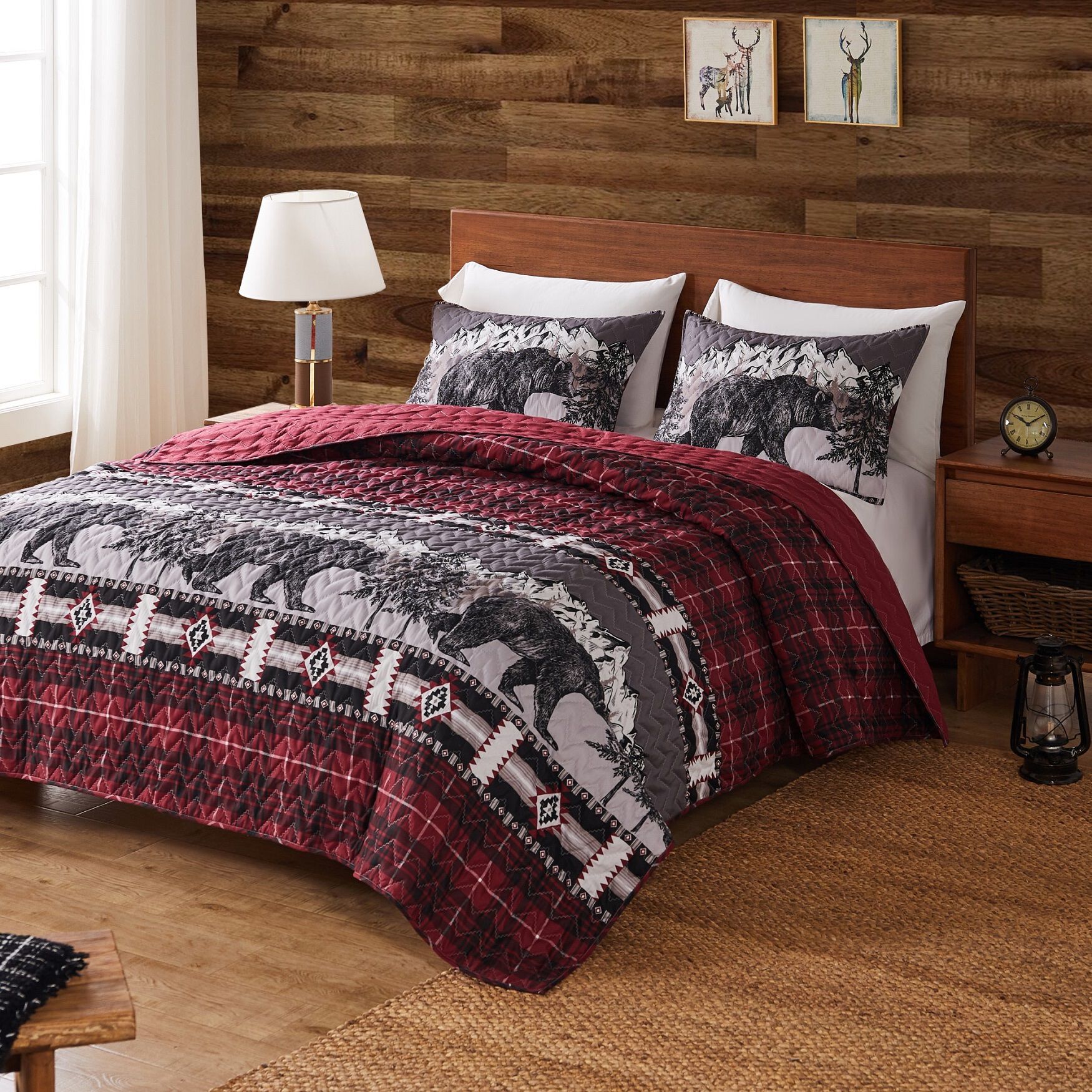 Timberline Quilt And Pillow Sham Set, , on-hover image number 1