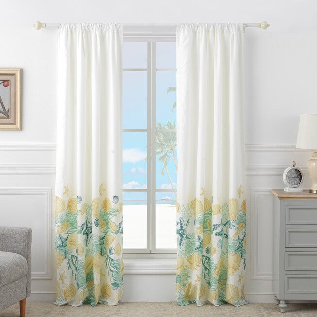 Grand Bahama Curtain Panel, WHITE, hi-res image number 0