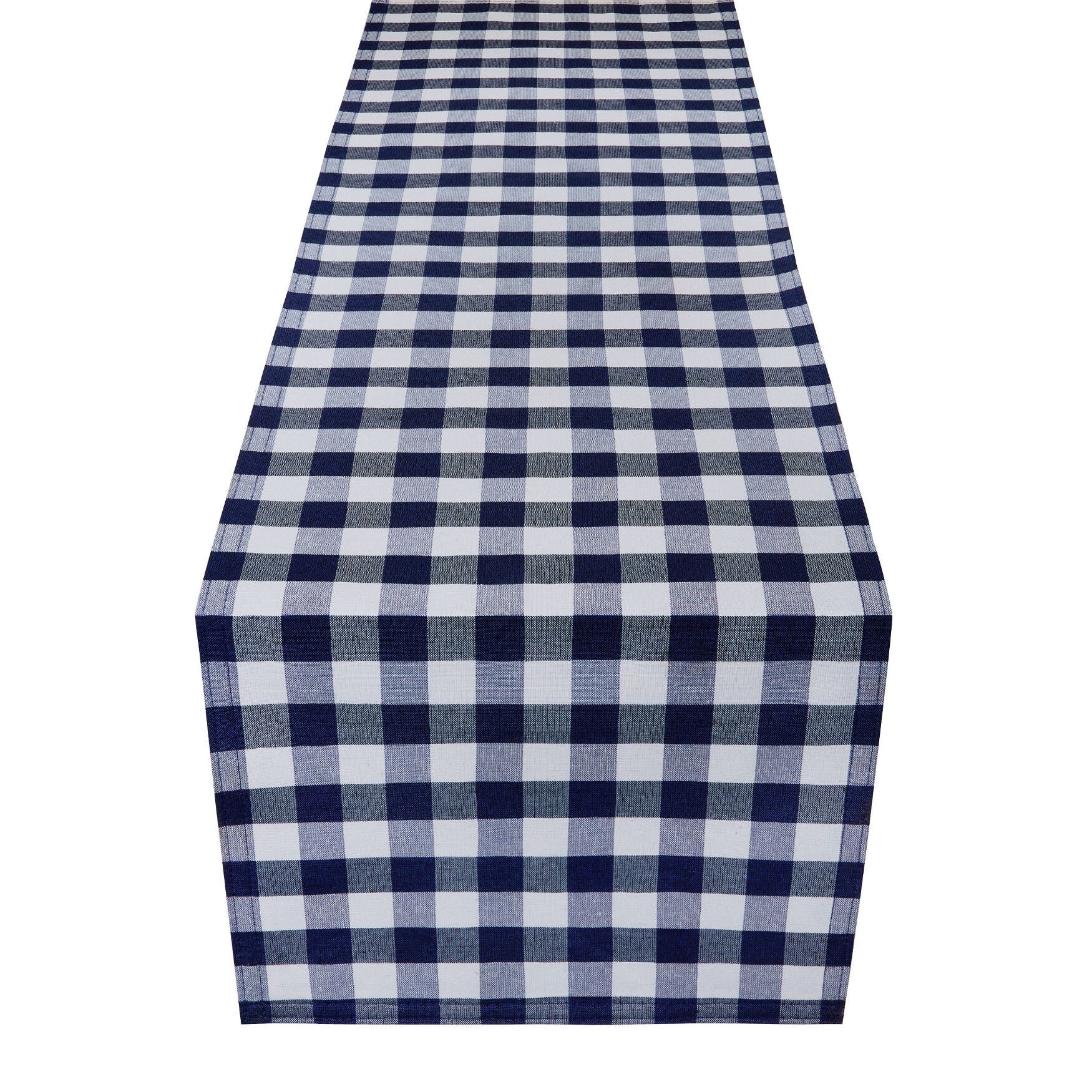 Buffalo Check Table Runner - 13-in x 90-in, NAVY, hi-res image number 0