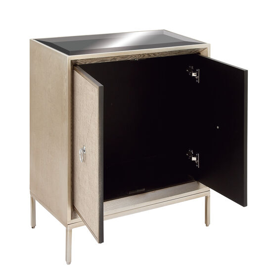 Beige Wood Glam Cabinet, 32x32x16, , on-hover image number null