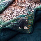 Jungle Cat Teal Throw Blanket, , alternate image number null