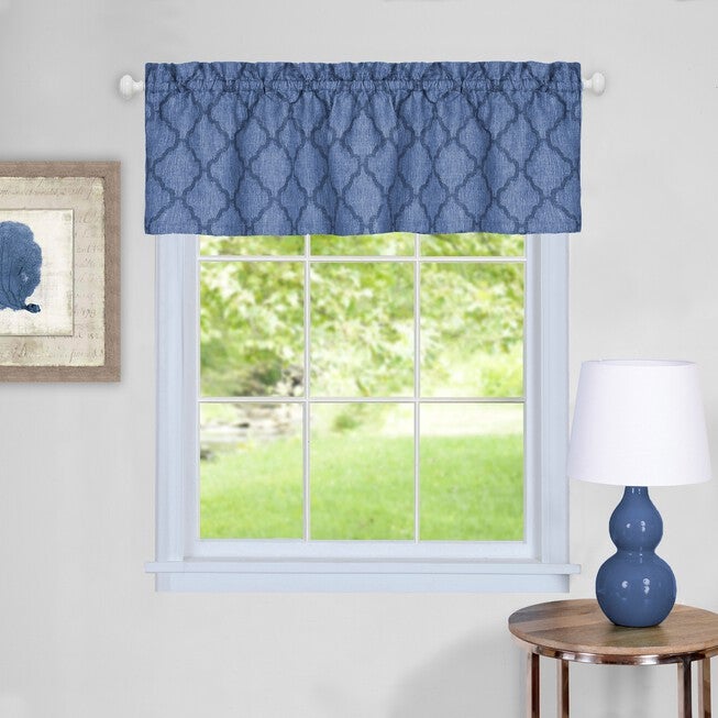Colby Window Curtain Valance 58 inches x 14 inches, BLUE, hi-res image number null