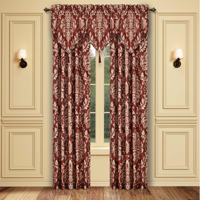 Lazia Window Ascot Valance, RED, alternate image number 2