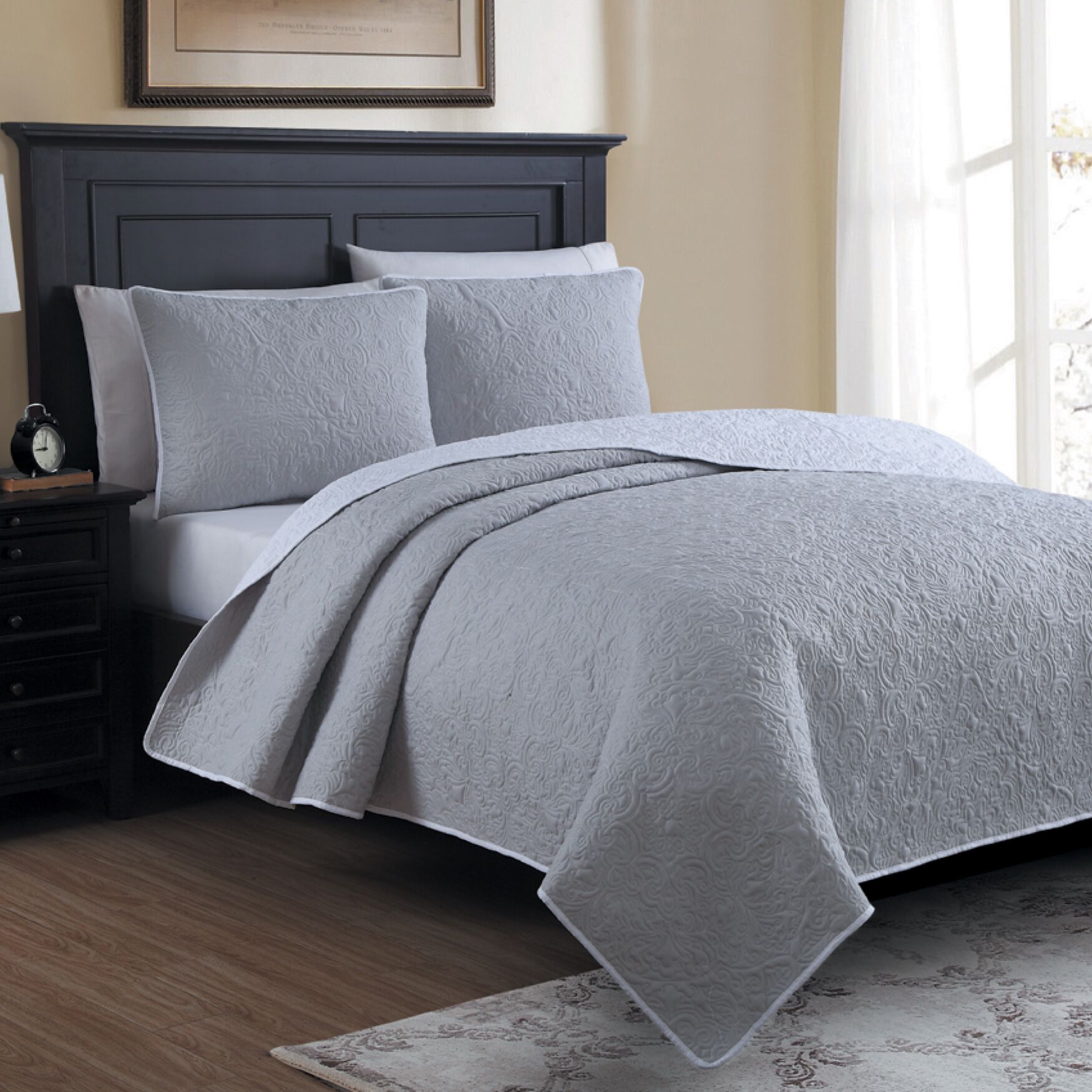 Marseille Quilt Set, GRAY, hi-res image number 0