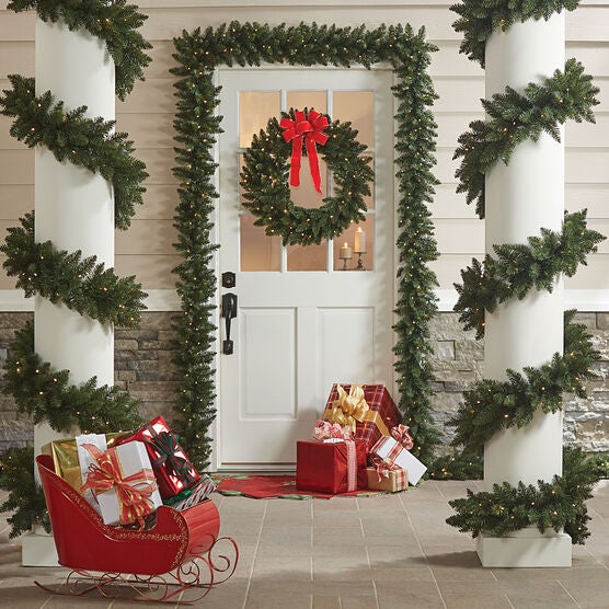 Pre-Lit Arrow Tip Wreath, , alternate image number null